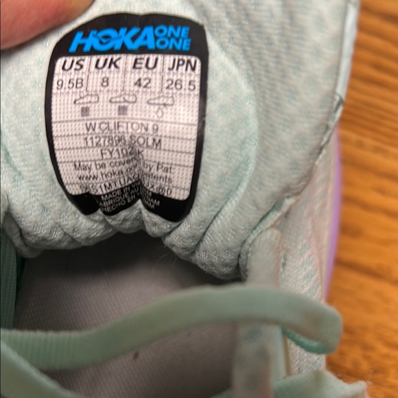 Hoka Women's Mint Green and Lavender Athletic Shoes - Picture 4 of 6